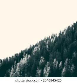abstractc pine forest halftone background.vector illustration