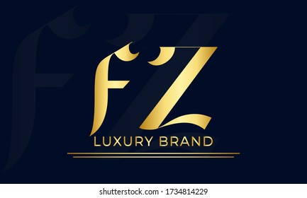 Abstract,Creative and unique alphabet letters FZ,ZF,F and Z logo
