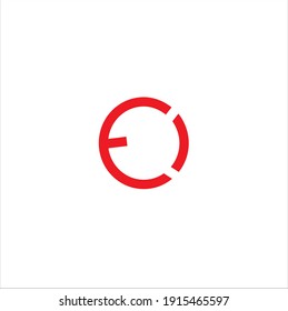 Abstrakte, kreative und einzigartige Buchstaben des Alphabets OE,EO,O,E Logo