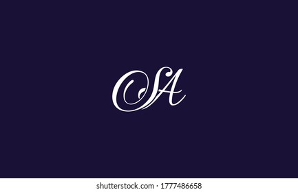 Abstrakte, kreative und einzigartige Buchstaben des SA-Logos