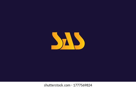 Abstract,Creative and unique alphabet letters SAS logo