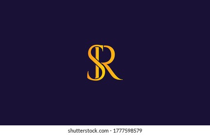 Abstrakte, kreative und einzigartige Buchstaben SR, RS Logo