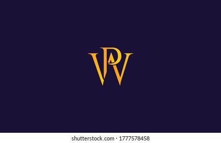 Abstrakte, kreative und einzigartige Buchstaben WP, PW-Logo