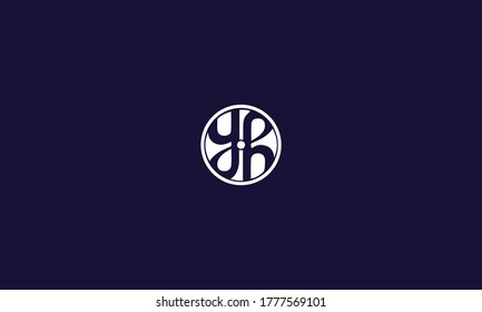 Abstract,Creative and unique alphabet letters YH, HY logo