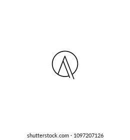 Abstract,Creative,Minimal and Unique Alphabet letters QA,AQ,Q and A logo