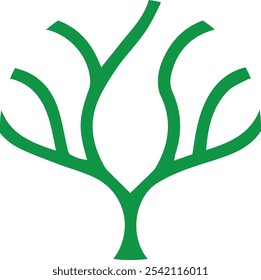 Árbol de crecimiento abstracto con el logotipo de las ramas