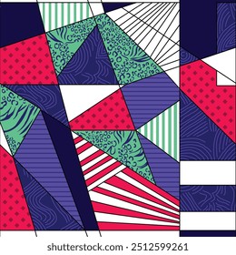 vetor abstrato padrão de bandana geométrica