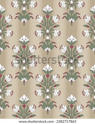 abstracted vector geometrical vector paisley pattern on brown background