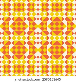 An abstract-editable pattern and motifs from South Africa showcase vibrant colors that blend warm and yellowish tones in a dynamic geometric composition. #sstkBackgrounds