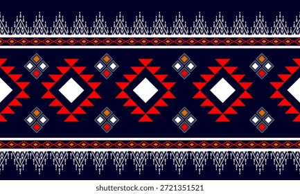 Abstractethnic geometric pattern design for background or wallpaper,Ikat geometric folklore ornament. Tribal ethnic vector texture. Seamless striped pattern in Aztec style. Figure tribal embroidery