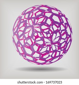 Abstract,floral  globe