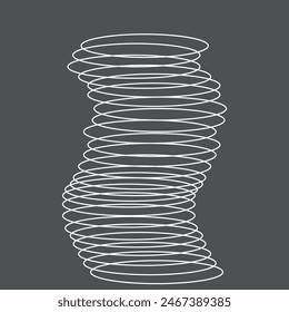 abstraction in 3D style on a gray background