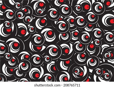 abstraction. Abstract background filched red, black and white color