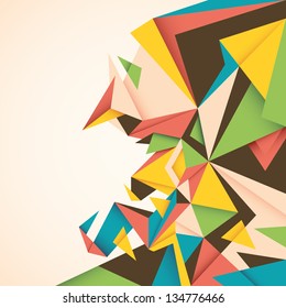 Abstraction with angular shapes. Vector illustration.