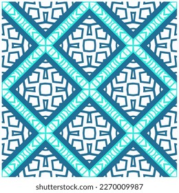 Abstraktionskunst. Nahtloser Vektorhintergrund mit Wiederholungsmuster.Orientalischer Damast Blumenziegel, modernes Luxgewebe, Stoffdesign, Damenkleidung, Herrenhemd auf Druckblöcken.