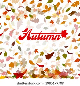 Abstracción de hojas de otoño. Fondo de hojas de otoño. Ilustración del vector