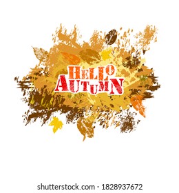 Abstraction of autumn leaves. Hello, autumn. Vector illustration