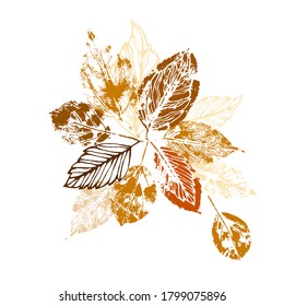 Abstraction of autumn leaves. Vector illustration