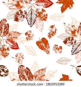 Abstraction of autumn leaves. Vector illustration