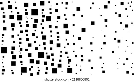 Abstraction background black squares of different sizes. Vector illustration