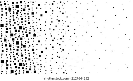 Abstraction background black squares of different sizes. Vector illustration