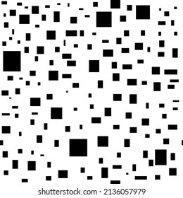 Abstraction background black squares of different sizes. Vector illustration
