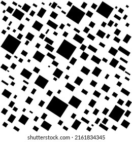 Abstraction background black squares of different sizes. Vector illustration