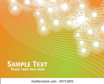 Abstraction background with circle, wave illustration