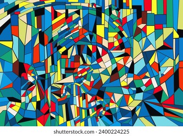 Abstraction background colorful bright mosaic backdrop vector illustration