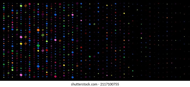 Abstraction background colorful rhombuses of different sizes. Vector illustration