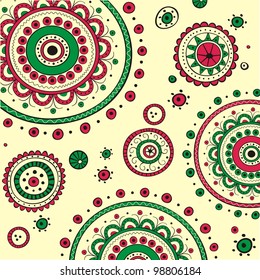 Abstraction background in ethno style with the unique color