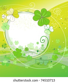 abstraction background with green dutch clover