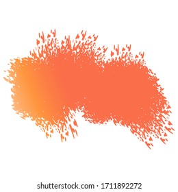 
Abstraktion auf dem Hintergrund, orangefarbene Pinselstriche