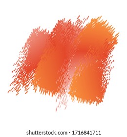 Abstracción del fondo, trazos de pincel naranja
