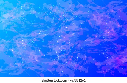 abstraction background vector illustration. sky and star stripes with pink patches. World map