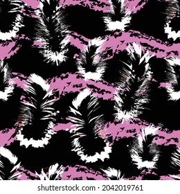 Abstraction. Bird feathers. Seamless pattern. Vector image. 