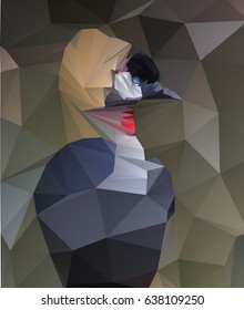 Abstraction birds polygon