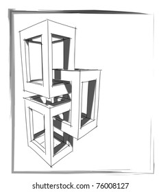 Abstraction of black and white