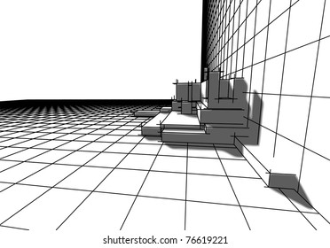 Abstraction of black and white