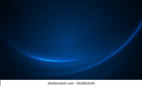 Abstraction blue cover of glowing curves and shadows. Vector modern background. Annotation design. Energy waves