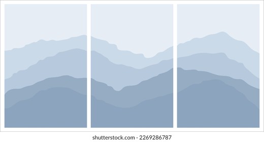 Abstraction in blue tones - vector image