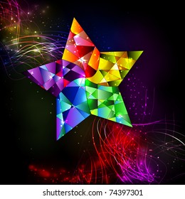 abstraction bright star in space