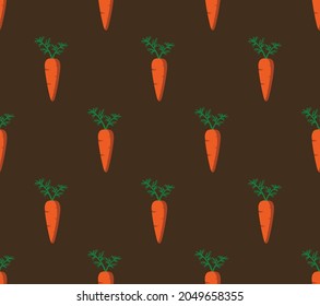 
Abstraction carrots vector brown background, endless pattern. Vector vegetable