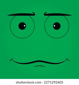 Abstraction. Cartoon expression. Human emotions. Vector illustration
