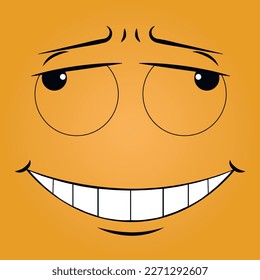 Abstraction. Cartoon expression. Human emotions. Vector illustration