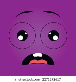 Abstraction. Cartoon expression. Human emotions. Vector illustration
