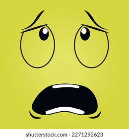 Abstraction. Cartoon expression. Human emotions. Vector illustration