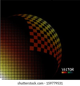 abstraction with a checkered background