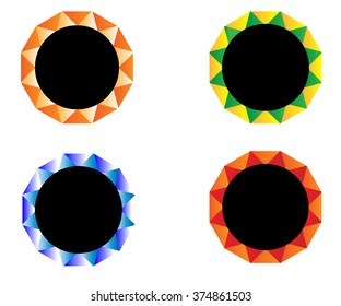 Abstraction, circle, colorful circle. Sunflower abstraction. Colorful sunflower, Sunflower vector. Sunflower isolated. Sun sunflower.