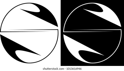 abstraction circle isolated and against a dark background design business logo